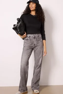 Pants & Leggings<RAG AND BONE Miramar Shae High Rise Full Relaxed Straight Raven