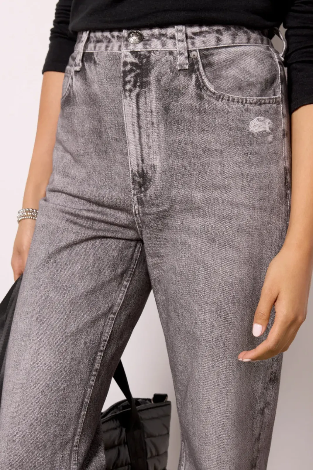 Pants & Leggings<RAG AND BONE Miramar Shae High Rise Full Relaxed Straight Raven