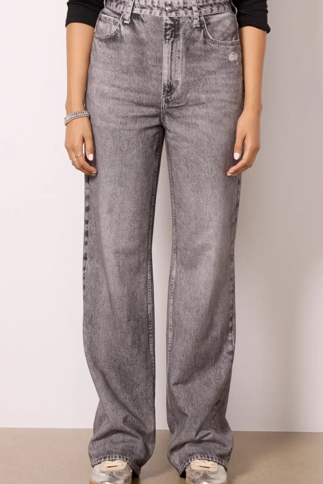 Pants & Leggings<RAG AND BONE Miramar Shae High Rise Full Relaxed Straight Raven