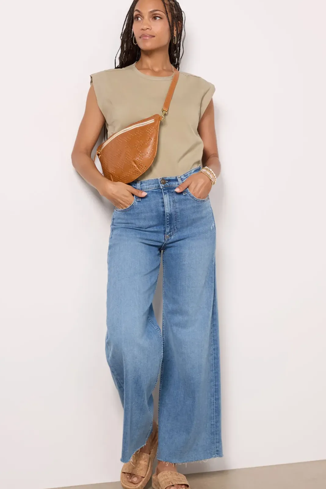 Tops & Tees<RAG AND BONE Mix Media Muscle Sage