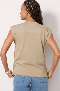 Tops & Tees<RAG AND BONE Mix Media Muscle Sage