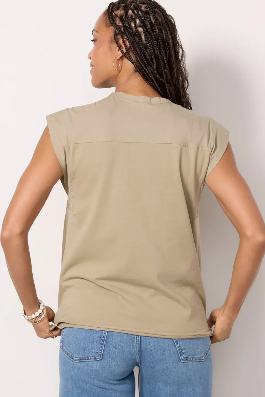 Tops & Tees<RAG AND BONE Mix Media Muscle Sage