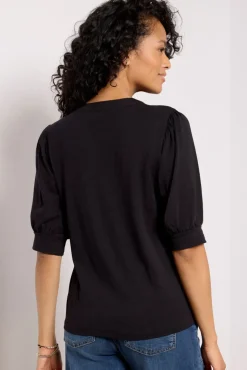 Tops & Tees<SANCTUARY Mixed Media Tee Black