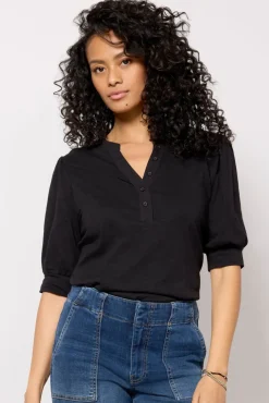 Tops & Tees<SANCTUARY Mixed Media Tee Black