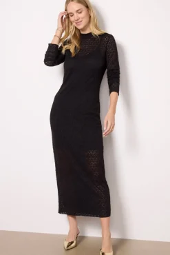Dresses<SANCTUARY Mock Neck Lace Dress Black