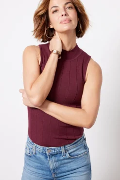 Sweaters<EVEREVE Mollie Turtleneck Tank Maroon