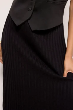 Skirts<MICHAEL STARS Molly Midi Skirt W/ Slit Black