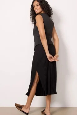 Skirts<MICHAEL STARS Molly Midi Skirt W/ Slit Black