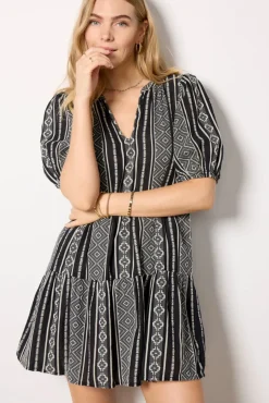 Dresses<VELVET Monique Dress Black/Cream