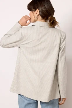Blazers & Jackets<Z SUPPLY Monroe Pinstripe Blazer Seasalt
