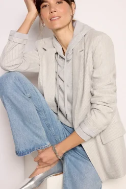 Blazers & Jackets<Z SUPPLY Monroe Pinstripe Blazer Seasalt