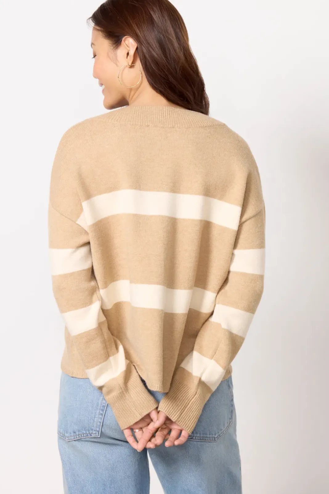 Sweaters<LNA Morjana Stripe Pullover Camelstripe