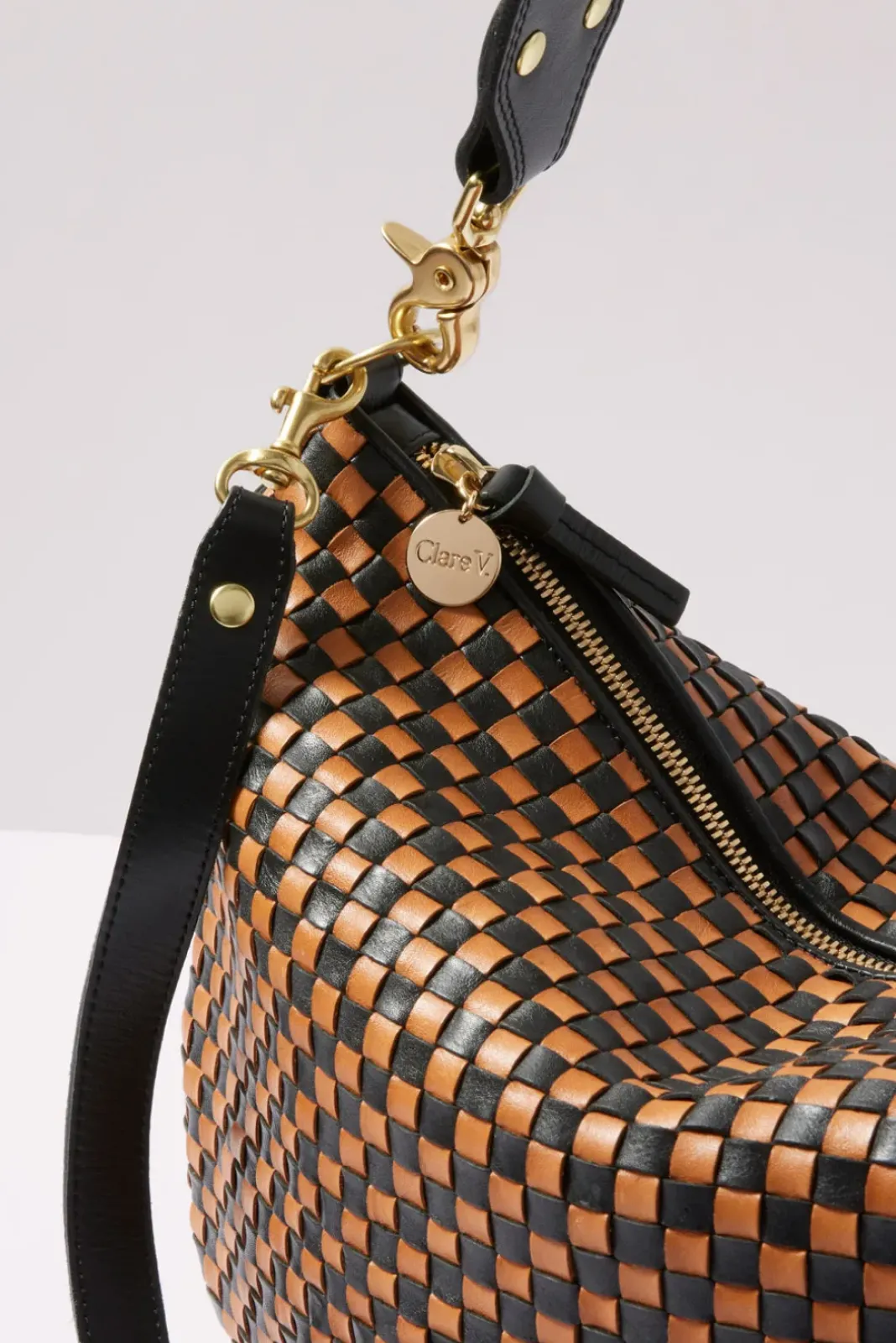 Bags<CLARE V. Moyen Messenger Black/Natural