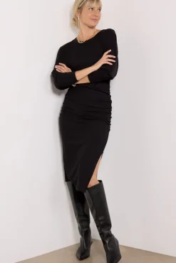 Dresses<MICHAEL STARS Natalie Midi Dress Black