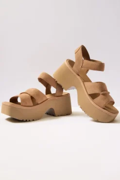 Shoes<UGG New Heights Ankle Strap Chestnut