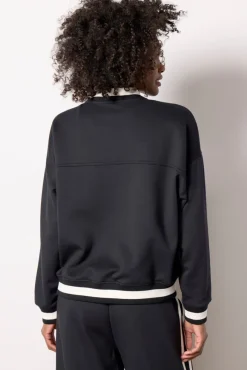 Matching Sets|Blazers & Jackets<EVEREVE Nia Varsity Bomber Black