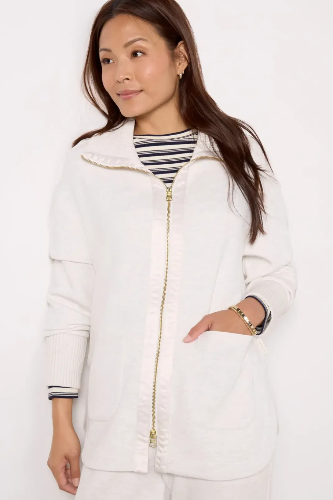 Blazers & Jackets<VARLEY Niamh Zip Through Ivorymarl