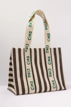 Bags<CLARE V. Noemie Tote Natural/Mocha