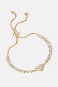Jewelry<EVEREVE Nolan Heart Pull Bracelet Gold