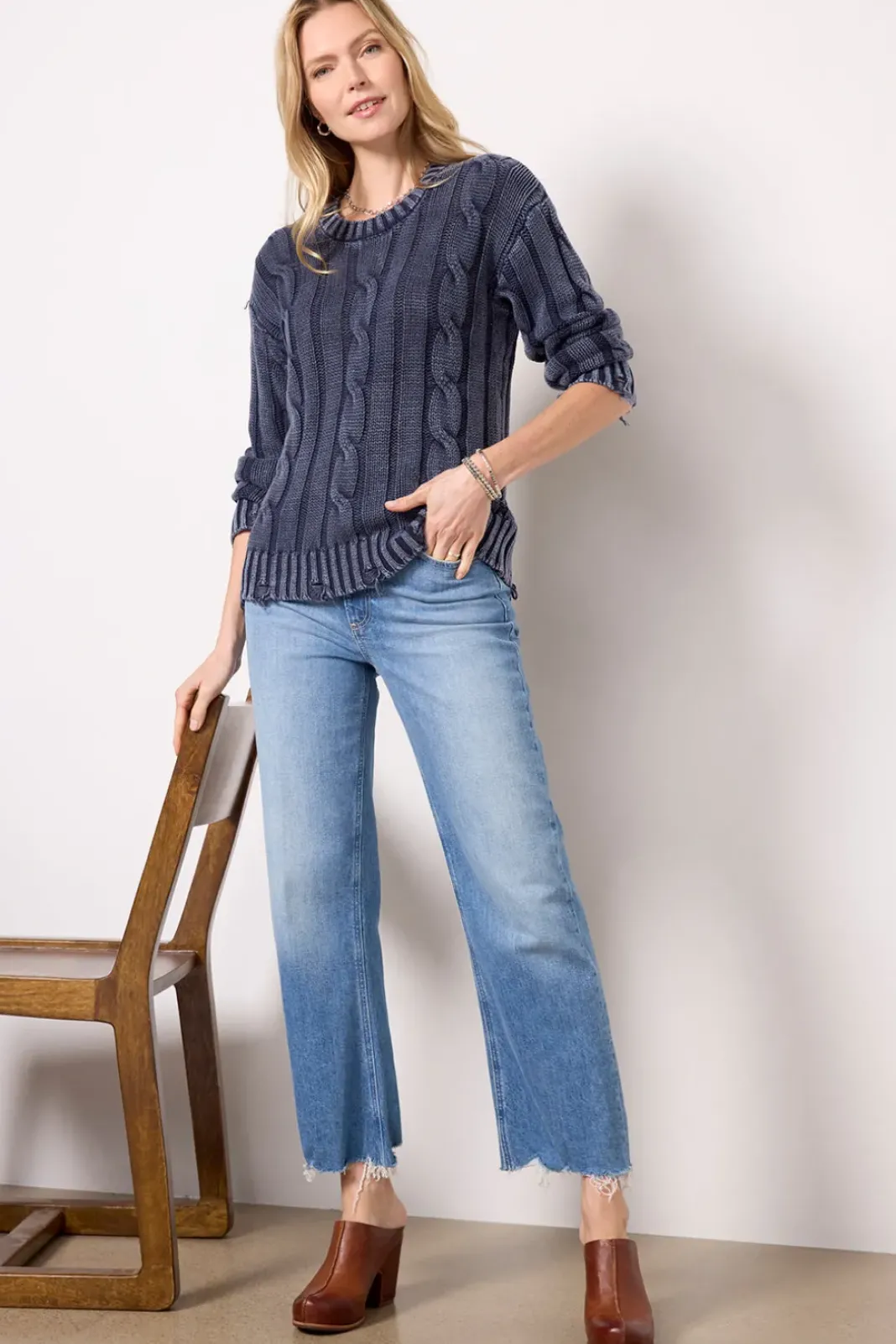 Sweaters<EVEREVE Oaklee Pullover Washednavy