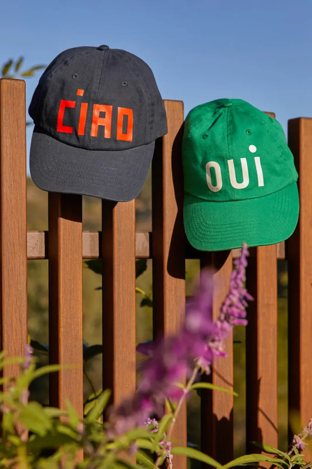 Hats<CLARE V. Oui Baseball Hat Green