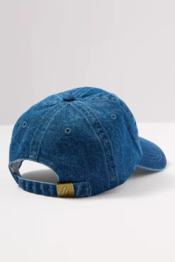 Hats<CLARE V. Oui Denim Baseball Hat Denim/Poppy