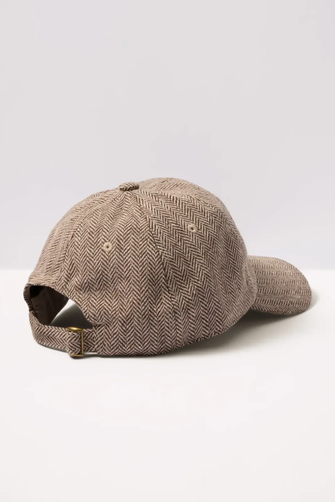 Hats<CLARE V. Oui Wool Baseball Hat Taupe/Neonyellow