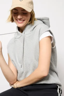 Sweatshirts<Z SUPPLY Oversized Muscle Hoodie Heathergrey