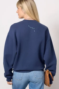Sweatshirts<CLARE V. Oversized Sweatshirt Navymint