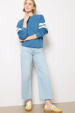 Sweatshirts<CLARE V. Oversized Varsity Sweatshirt Desertblue