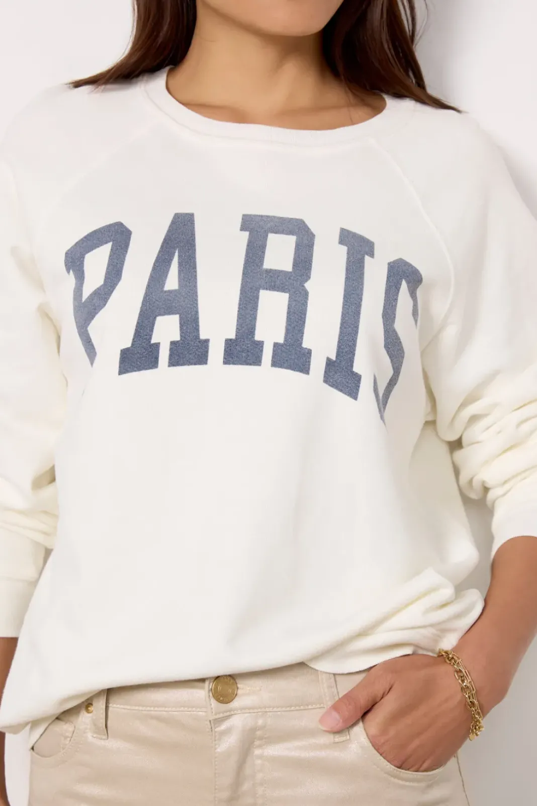 Sweatshirts<RETRO BRAND BLACK LABEL Paris Sweatshirt Antiquewhite