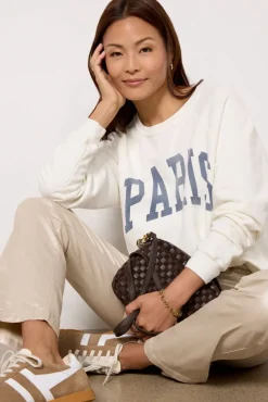 Sweatshirts<RETRO BRAND BLACK LABEL Paris Sweatshirt Antiquewhite