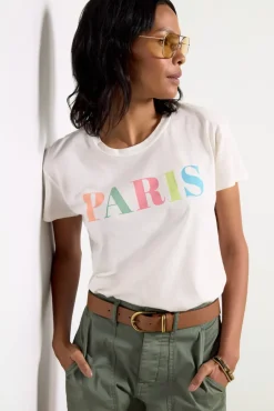 Tops & Tees<RETRO BRAND BLACK LABEL Paris Tee Vintagewhite