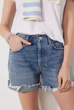 Shorts & Cutoffs<AGOLDE Parker Long Short with Cuff Heatwave