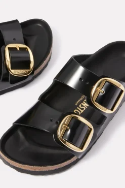 Shoes<BIRKENSTOCK Patent Arizona Sandal Black