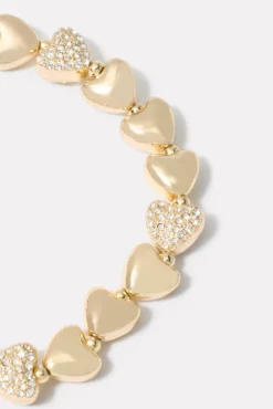 Jewelry<EVEREVE Pave Heart Bracelet Gold