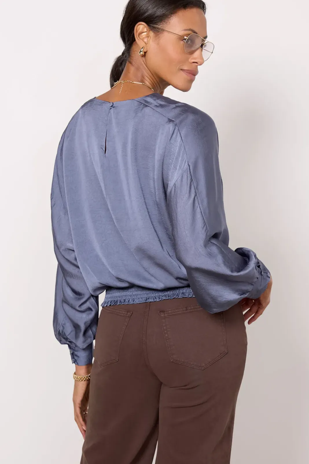 Tops & Tees<EVEREVE Payton Satin Top Greyblue
