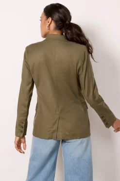 Blazers & Jackets<EVEREVE Perry Linen Blazer Olive