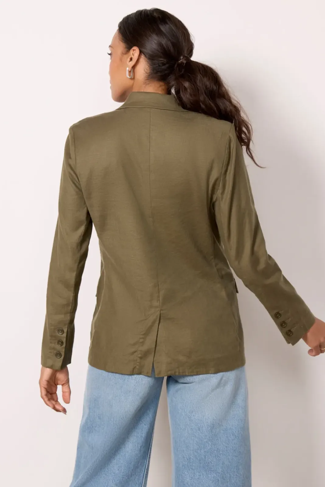 Blazers & Jackets<EVEREVE Perry Linen Blazer Olive