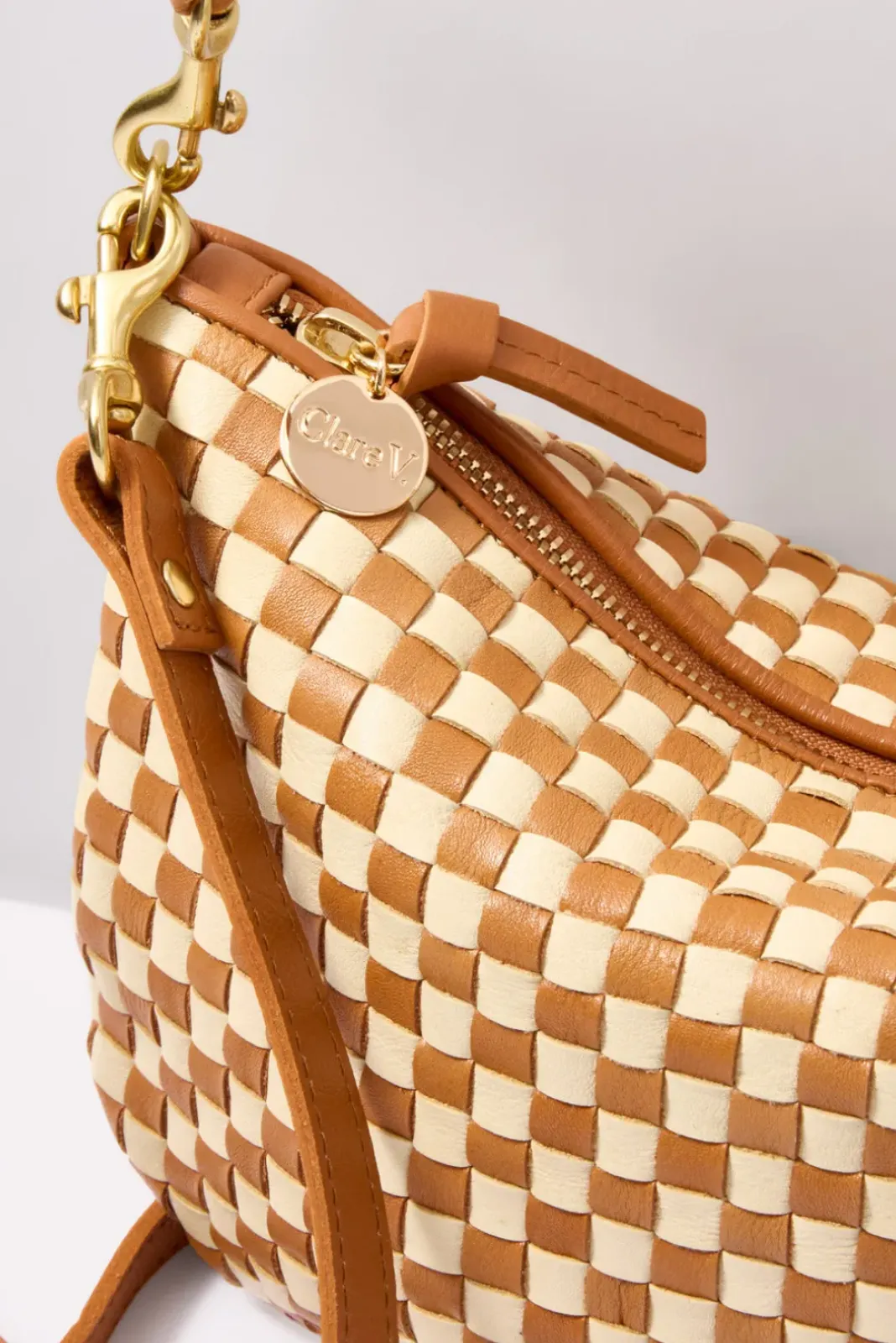 Bags<CLARE V. Petit Moyen Messenger Natural/Creamcheck