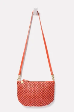 Bags<CLARE V. Petit Moyen Messenger Poppy/Bordeaux