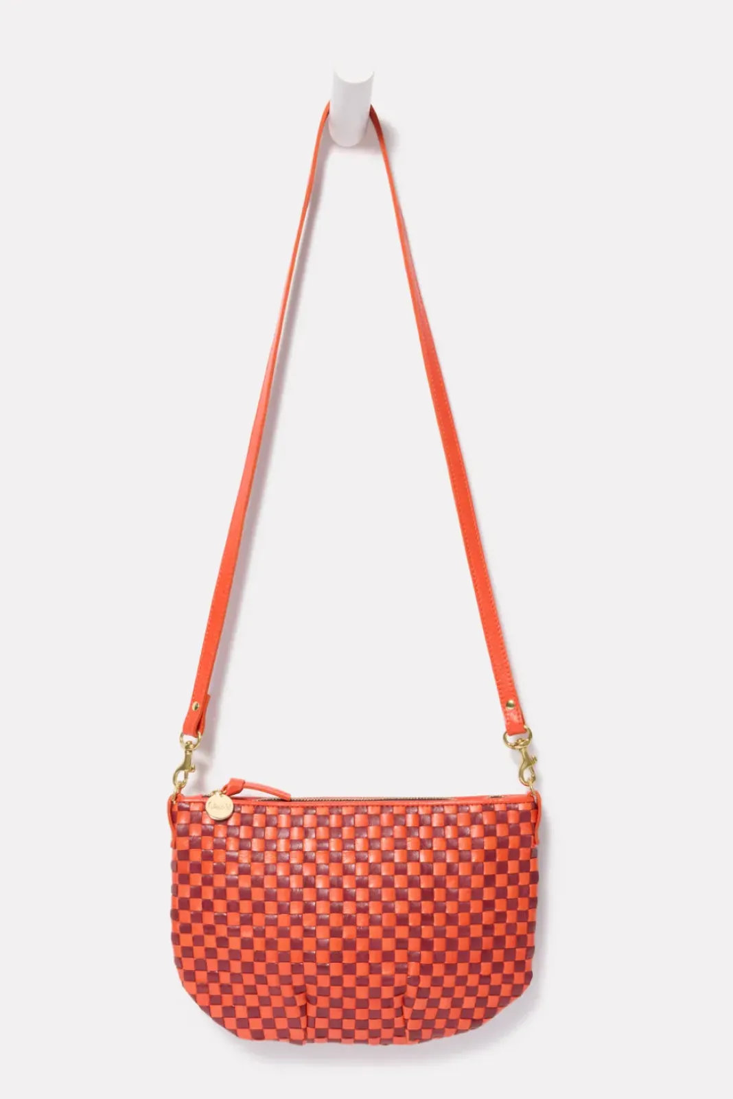Bags<CLARE V. Petit Moyen Messenger Poppy/Bordeaux