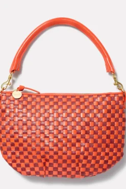 Bags<CLARE V. Petit Moyen Messenger Poppy/Bordeaux