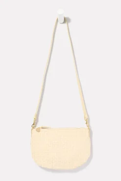 Bags<CLARE V. Petit Moyen Messenger Creamwovencheck