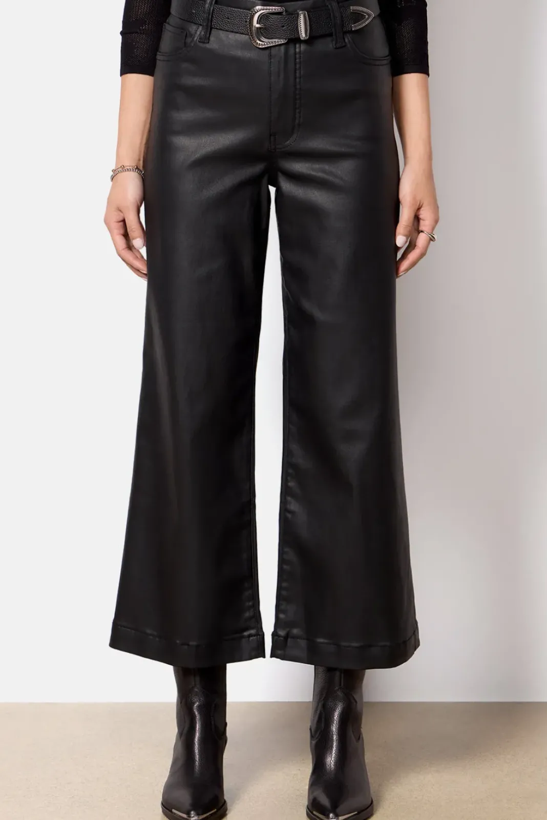 Pants & Leggings<KUT FROM THE KLOTH Petite Coated Meg Wide Leg Black
