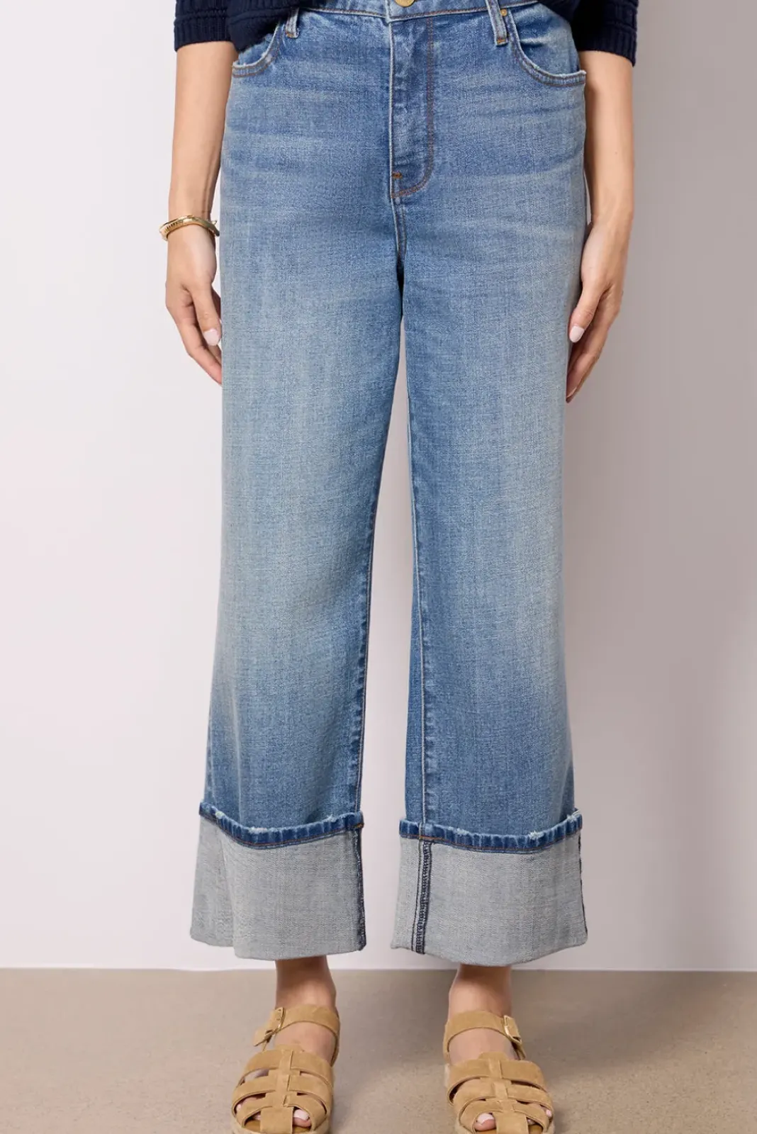 Jeans<KUT FROM THE KLOTH Petite Sienna Wide Cuff Cuddle
