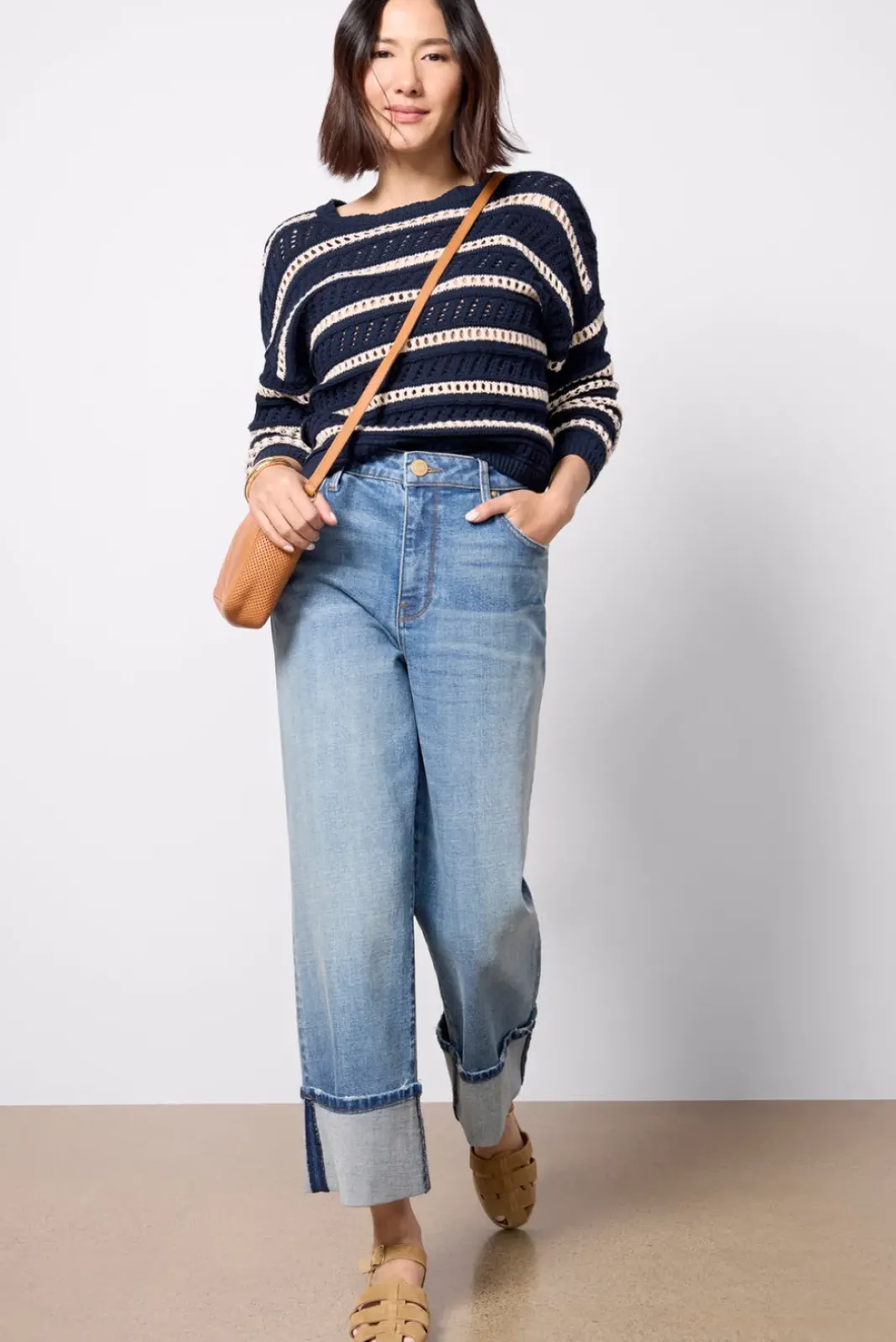 Jeans<KUT FROM THE KLOTH Petite Sienna Wide Cuff Cuddle
