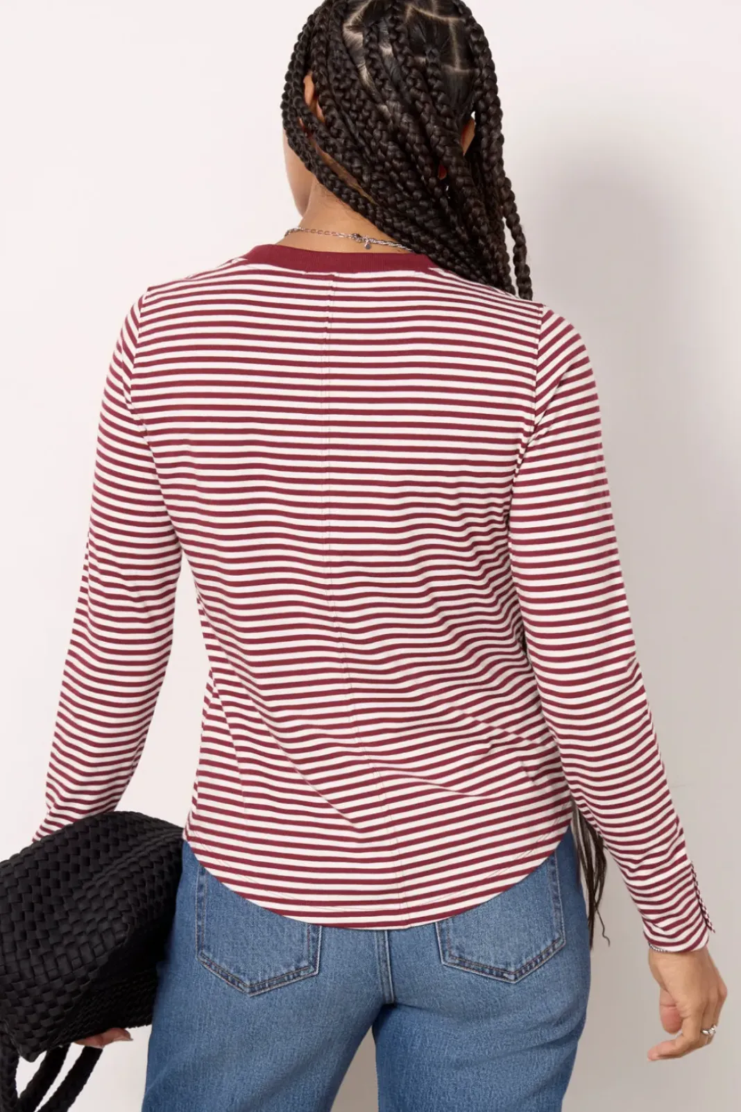 Tops & Tees<EVEREVE Peyton Snap Cuff Tee Winestripe
