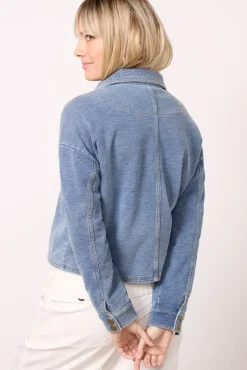Blazers & Jackets<EVEREVE Phoenix Cropped Barn Jacket Blue
