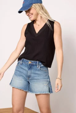 Tops & Tees<STATESIDE Pima Slub Tank Black